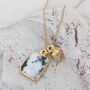 The Duo Tree Agate Necklace, 18ct Gold Plated, thumbnail 1 of 11