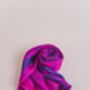 100% Mulberry Silk Scarf, Fuchsia Purple And Blue, thumbnail 5 of 5