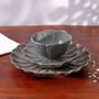 G Decor Petal Bloom Handcrafted Stoneware Tableware Collection Floral Carved Plates And Bowls, thumbnail 3 of 7