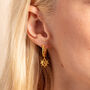 Heart Charm Hoop Earrings 14k Gold Vermeil Plated, thumbnail 1 of 7