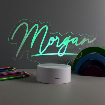 Personalised Name LED Colour Changing Night Light, 7 of 7