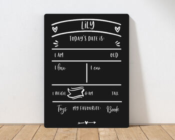 Personalised First Birthday Chalkboard, 5 of 5
