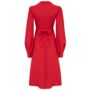 Ava Dress In Lipstick Red Vintage 1940s Style, thumbnail 3 of 3