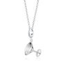 Sterling Silver Cocktail Glass Charm Necklace, thumbnail 2 of 6
