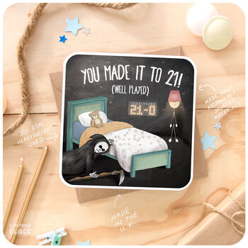 Funny 21st Birthday Greeting Card Son Daughter Niece Nephew Friend 21 Dark Sarcastic Cheeky Humour, 3 of 6