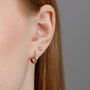 Sparkling Bezel Set Of Three Earrings, thumbnail 2 of 5