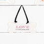 Dog Bone Hanging Sign And Personalised Bag, Mothers Day, thumbnail 7 of 8