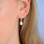 Sterling Silver And Pearl Beaded Hoop Earrings, thumbnail 1 of 8