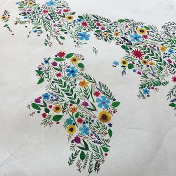 Illustrated Tote Bag, Floral Map Of The UK And Ireland, 4 of 9