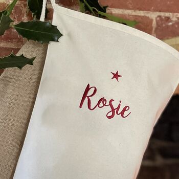 Personalised Embroidered Christmas Stocking, 3 of 4