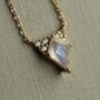 Gold Moonstone Kite Art Deco Necklace, thumbnail 8 of 8