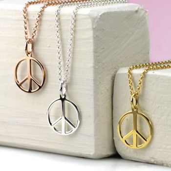 Sterling Silver Or Gold Peace Necklace, 6 of 7