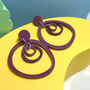 Acrylic Coloured Wonky Hoops, thumbnail 4 of 6