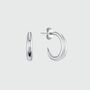 Alta Sterling Silver Hoop Earrings, thumbnail 3 of 3