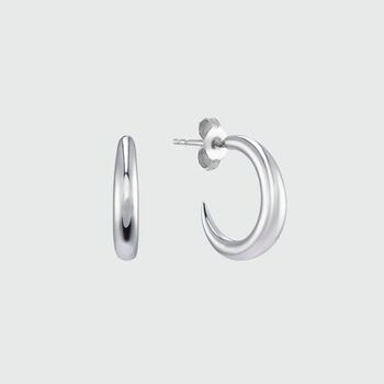 Alta Sterling Silver Hoop Earrings, 3 of 3