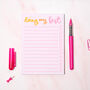 'Doing My Best' A6 Notepad, thumbnail 1 of 3