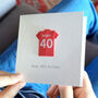 Personalised Football 40th Forty Birthday Card, thumbnail 2 of 4