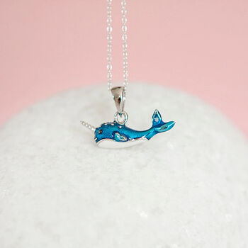 Narwhal Necklace In Sterling Silver, 3 of 10