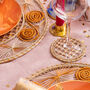 Orange Spiral Placemats Set Of Four, thumbnail 4 of 6