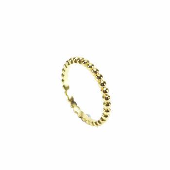 Ball Band Stacking Ring, Gold Vermeil On 925 Silver, 6 of 8
