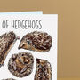 Hedgehogs Watercolour Blank Greeting Card, thumbnail 3 of 8