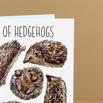 Hedgehogs Watercolour Blank Greeting Card, 3 of 8