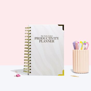 Beige A5 Undated Time Block Daily Productivity Planner, 2 of 5