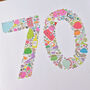 Girlie Things 70th Birthday Card, thumbnail 4 of 4