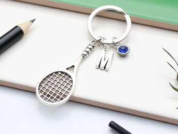 Personalised Large Tennis Keyring Squash Player Gift, 5 of 10