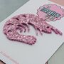 Pink Shrimp Glitter Resin Christmas Tree Decoration, thumbnail 4 of 4