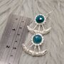 Blue Apatite Pearl Silver Earrings, thumbnail 7 of 7