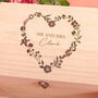 Personalised Floral Heart Flower Wedding Keepsake Gift For Couples Anniversary Memories, thumbnail 2 of 4