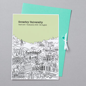 Personalised Coventry Graduation Gift Print, 6 of 9