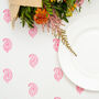 Rectangle Pink Paisley Table Cloth, thumbnail 1 of 2