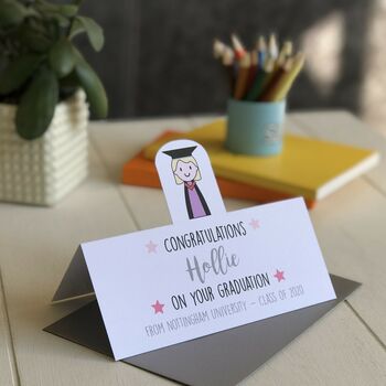 Personalised Girl's Graduation Congratulations Card, 3 of 5