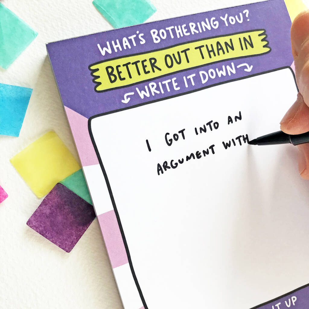 Better Out Than In Vent Notepad By Angela Chick | notonthehighstreet.com