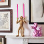 Antique Effect Gold Standing Monkey Candelabra, thumbnail 4 of 6