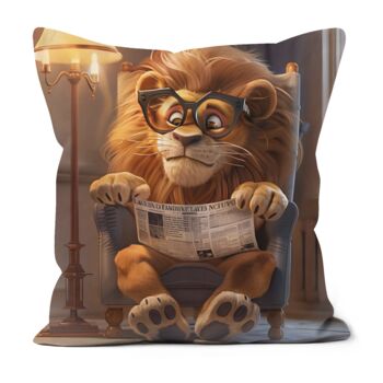 Literary Lion Hand Made Poly Linen Cushions, 7 of 7