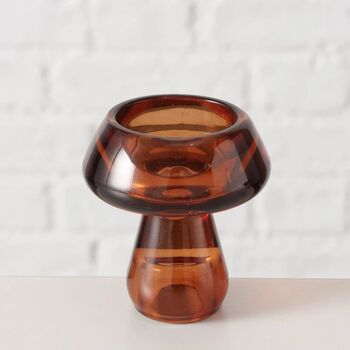 Mushroom Duel Glass Candle Holder : Set Of Two, 6 of 6