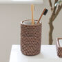 Marbury Taupe Rattan Toothbrush Holder, thumbnail 2 of 4