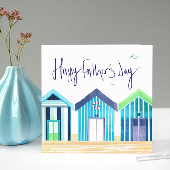 Beach Huts Father's Day Card, 3 of 6