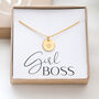 Girl Boss Necklace Inspirational Personalised Success Gift, thumbnail 1 of 8