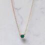 Green Onyx Tiny Hexagon Necklace 18ct Gold Plated, thumbnail 1 of 6