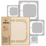 Reusable Plastic Stencils Five Pcs Square With Brushes, thumbnail 2 of 5