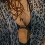Silver Leopard Viscose Metallic Kimono Beach Coverup, thumbnail 4 of 5