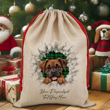 Personalised Christmas Boxer Dog Break Through, 6 of 10