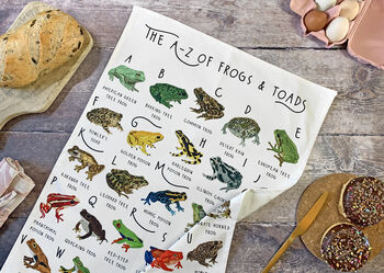A Z Of Frogs Tea Towel, 3 of 5