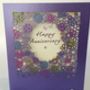 Anniversary Delicate Cut Flower Card, thumbnail 2 of 2
