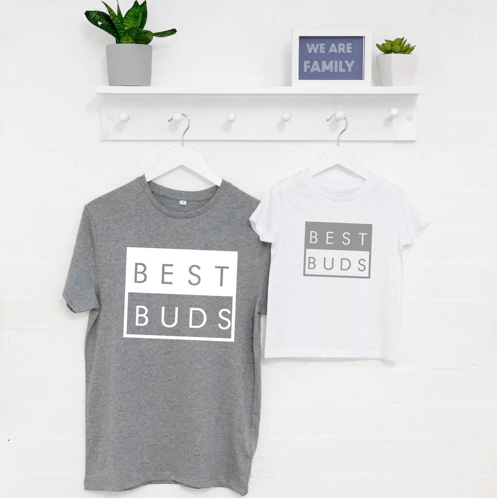 Best Buds Father And Son Matching T Shirt Set, 1 of 7