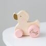 Personalised Kids Wooden Push Duck Toy, thumbnail 4 of 4
